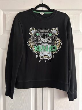 Authentic Kenzo Tiger Embroidered Graphic Unisex Sweatshirt.